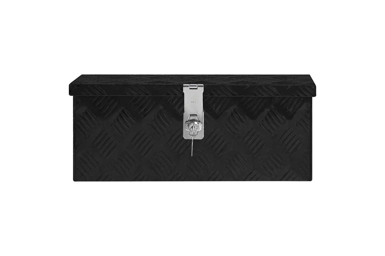 vidaXL 152247 Storage Box Black 50x20.5x15cm Aluminium-2
