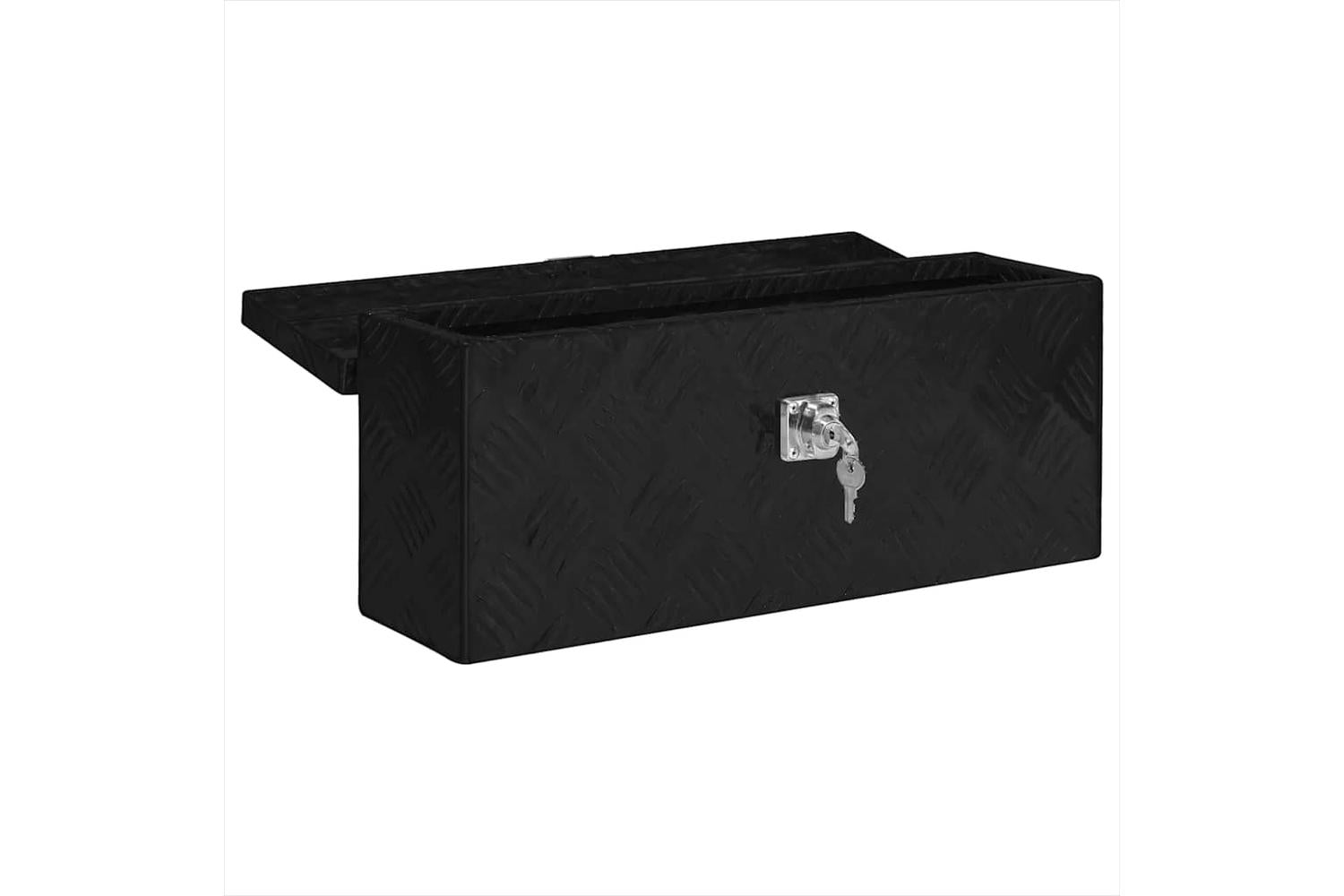 vidaXL 152247 Storage Box Black 50x20.5x15cm Aluminium-3