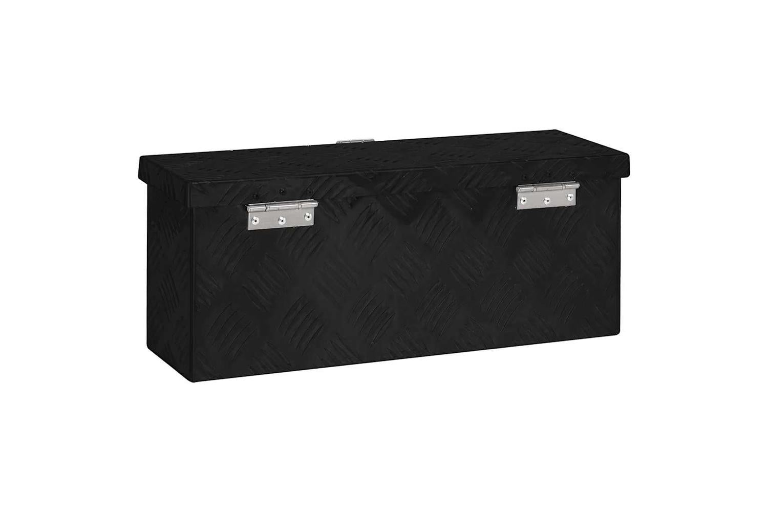 vidaXL 152247 Storage Box Black 50x20.5x15cm Aluminium-5
