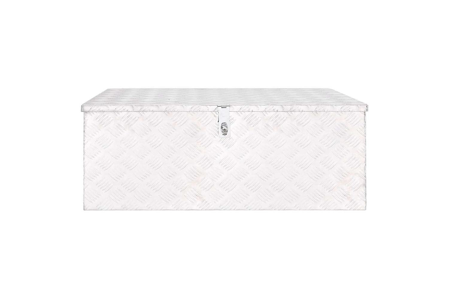 vidaXL 152256 Storage Box Silver 100x55x37cm Aluminium-3