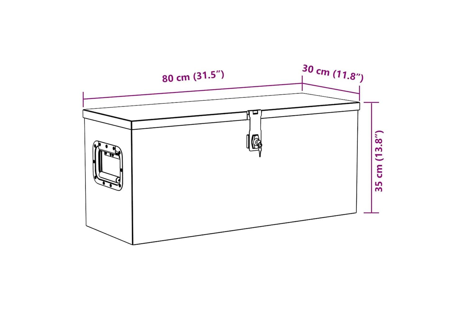 vidaXL 142942 Aluminium Box 70x24x42cm Trapezoid Silver-7