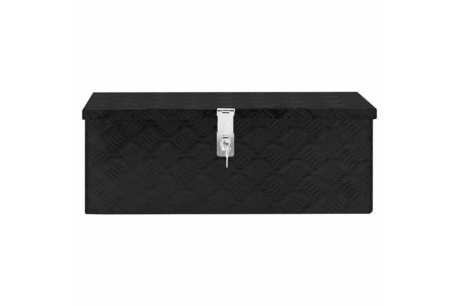 vidaXL 152251 Storage Box Black 70x31x27cm Aluminium-3