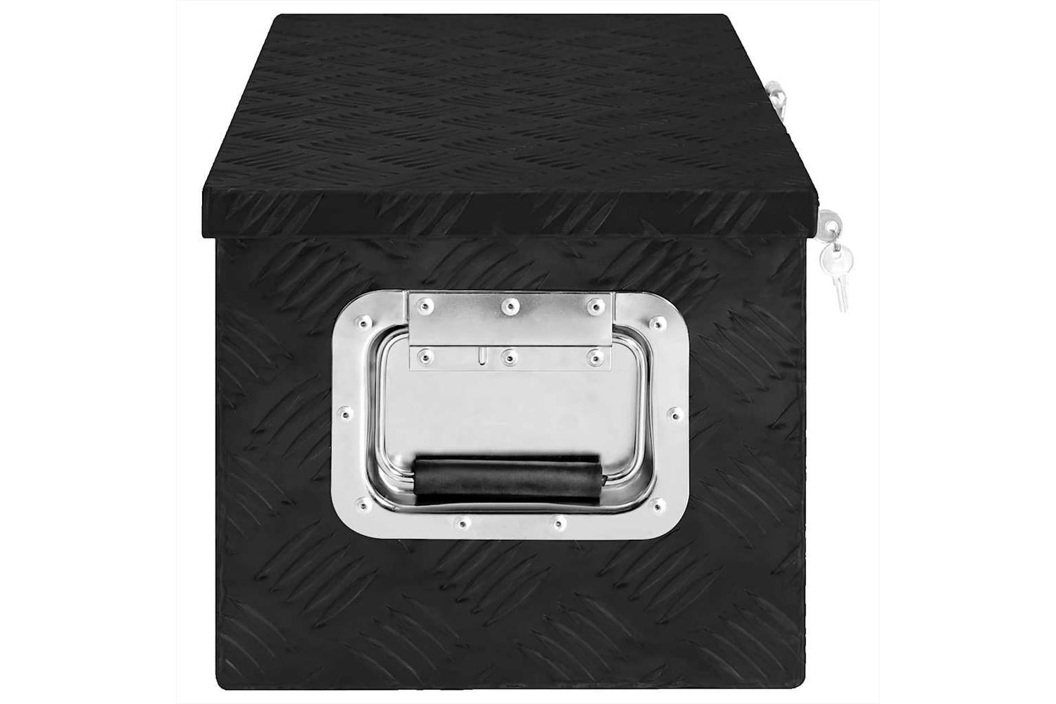 vidaXL 152251 Storage Box Black 70x31x27cm Aluminium-4