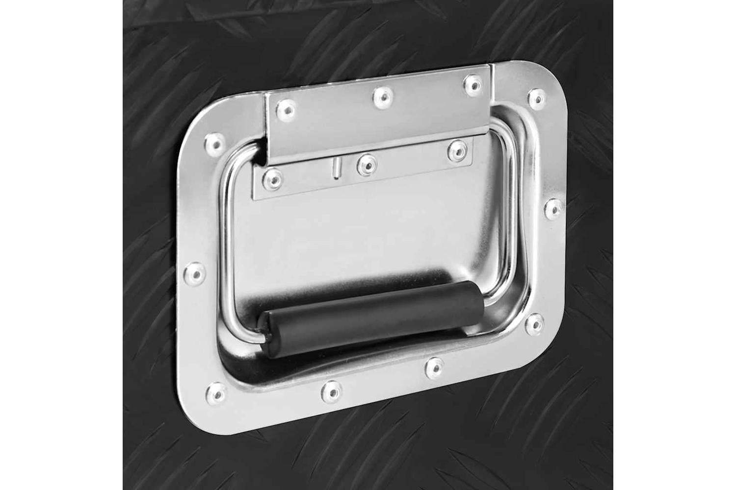 vidaXL 152251 Storage Box Black 70x31x27cm Aluminium-6