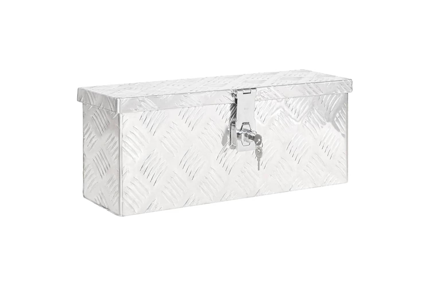 vidaXL 152246 Storage Box Silver 50x20.5x15cm Aluminium