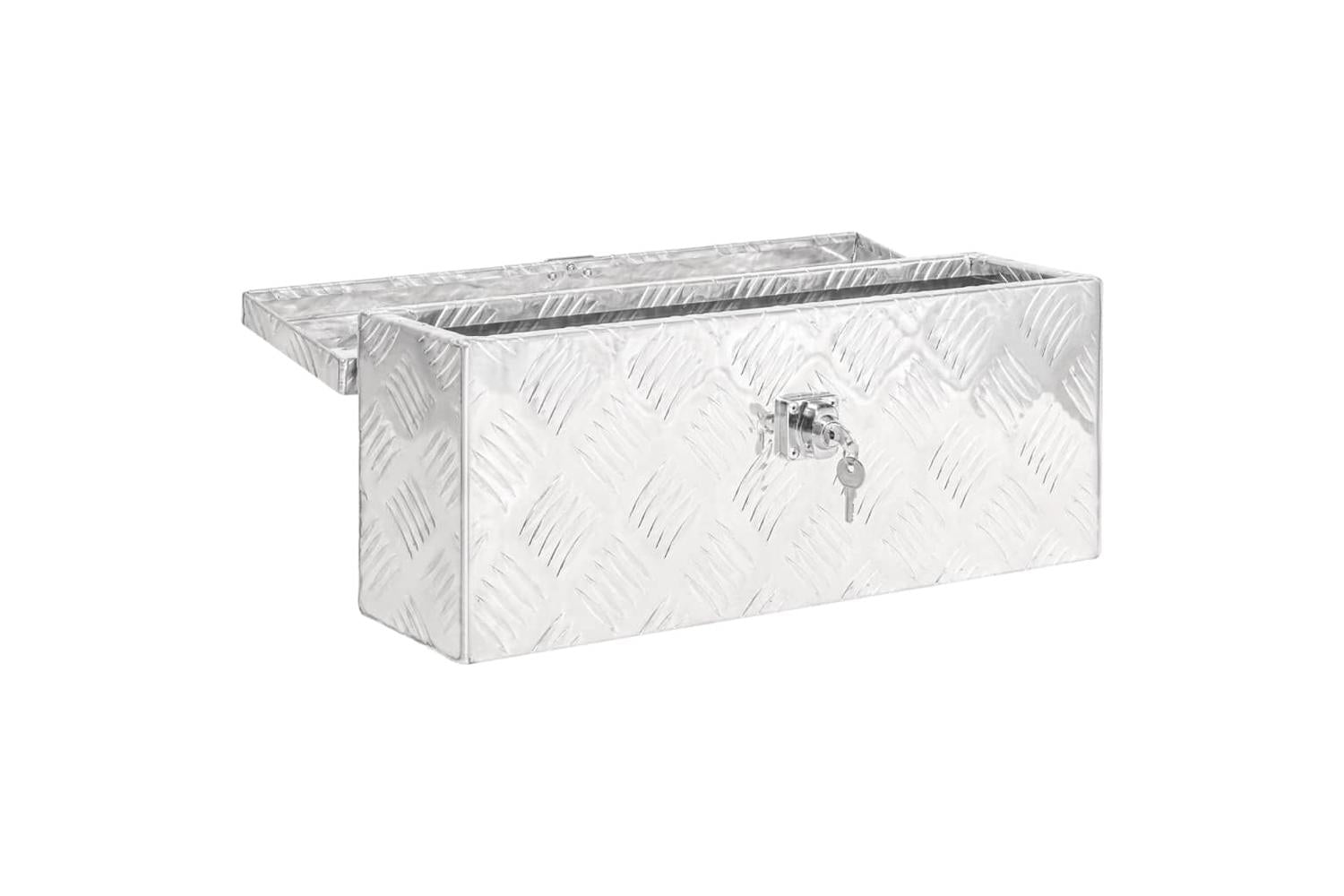 vidaXL 152246 Storage Box Silver 50x20.5x15cm Aluminium-5
