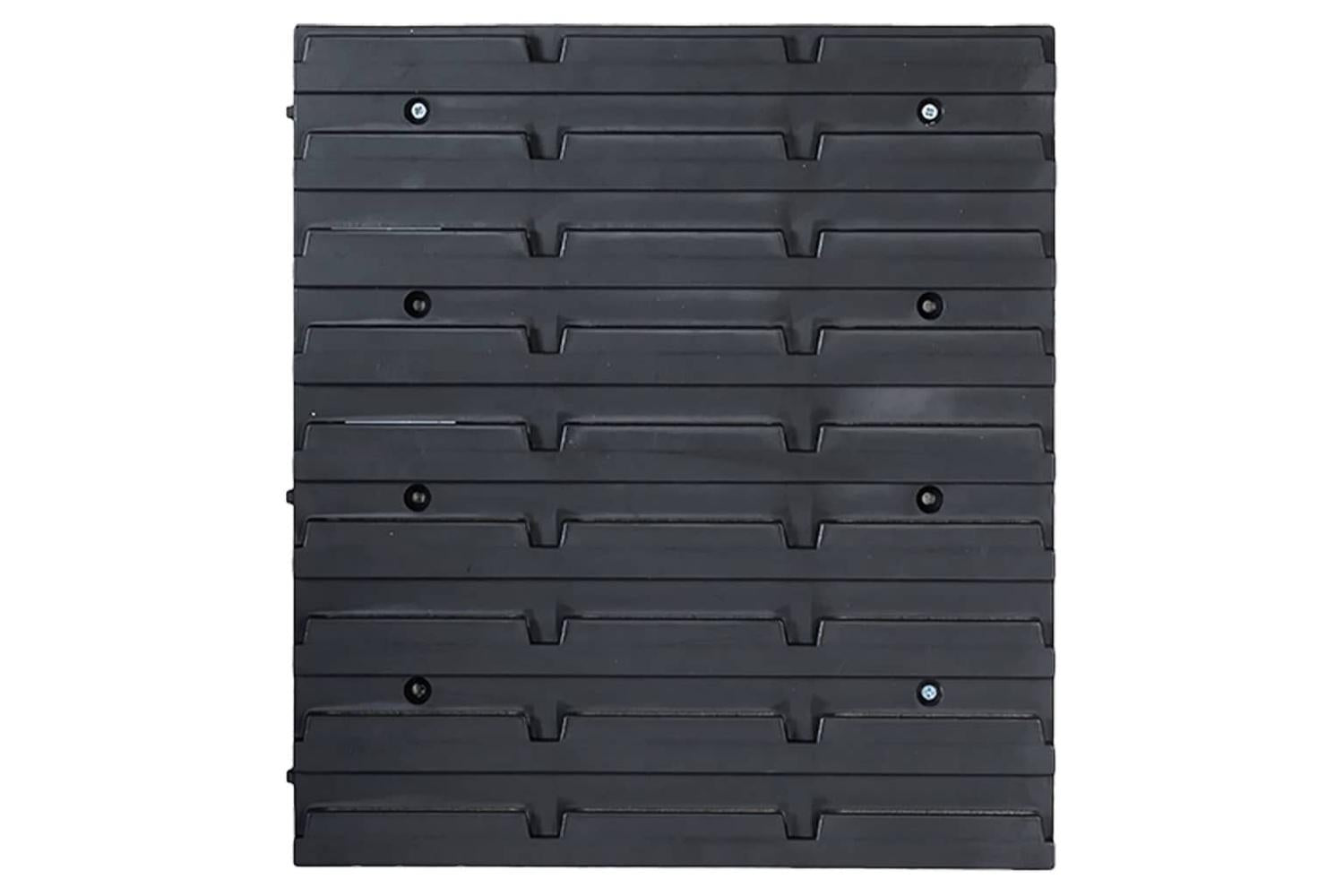 Vidaxl 150811 34 Piece Storage Bin Kit With Wall Panels Red And Black-7