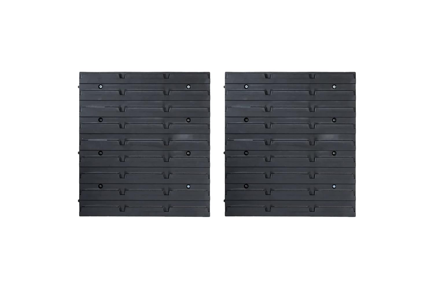 Vidaxl 150811 34 Piece Storage Bin Kit With Wall Panels Red And Black-8