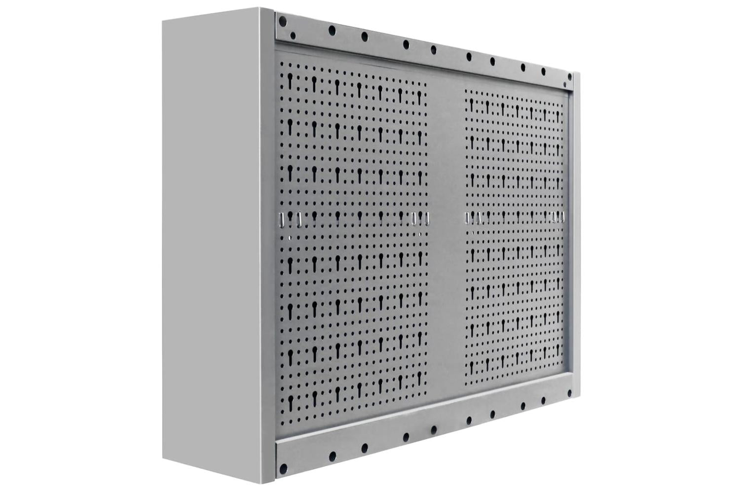 Vidaxl 145365 Wall Mounted Tool Cabinet Industrial Style Metal Grey And Black-6