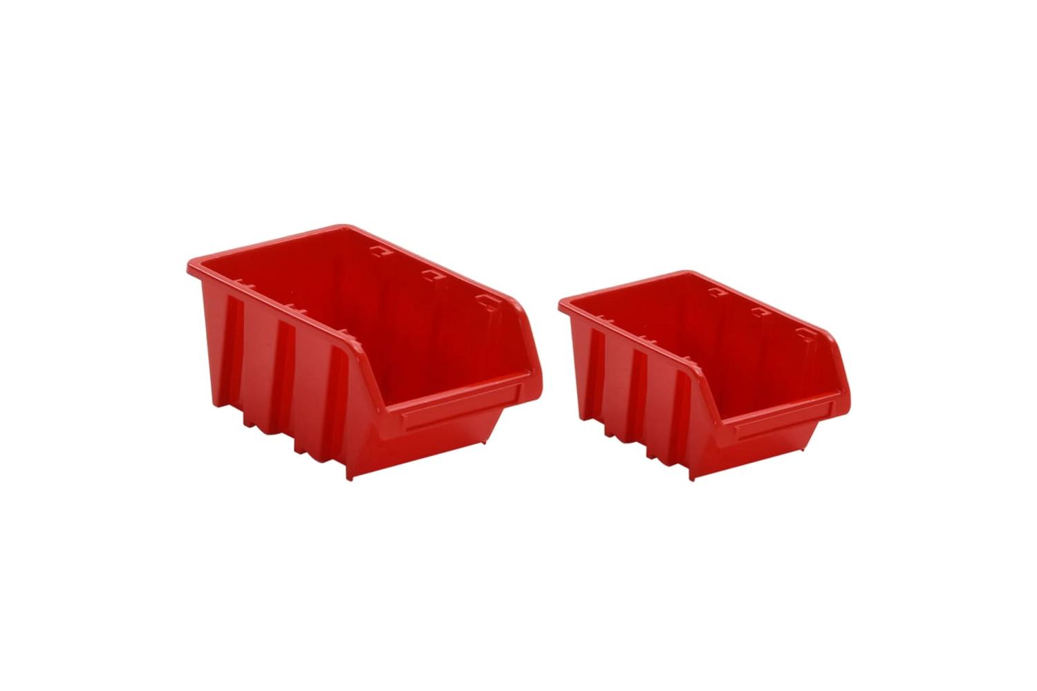 Vidaxl 152203 30 Piece Workshop Shelf Set Red And Black 77x39cm Polypropylene-5