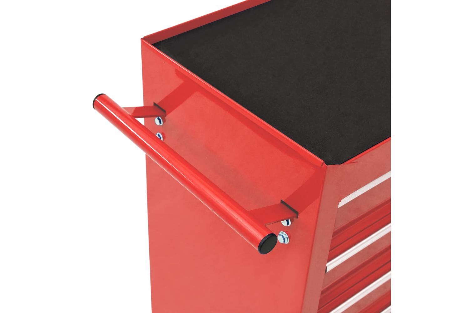 Vidaxl 3056731 Tool Trolley With 10 Drawers Steel Red (147175+147176)-5