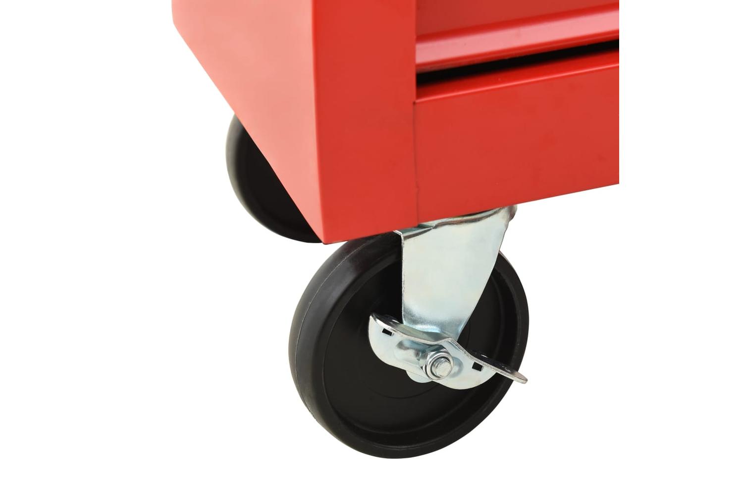 Vidaxl 3056731 Tool Trolley With 10 Drawers Steel Red (147175+147176)-8