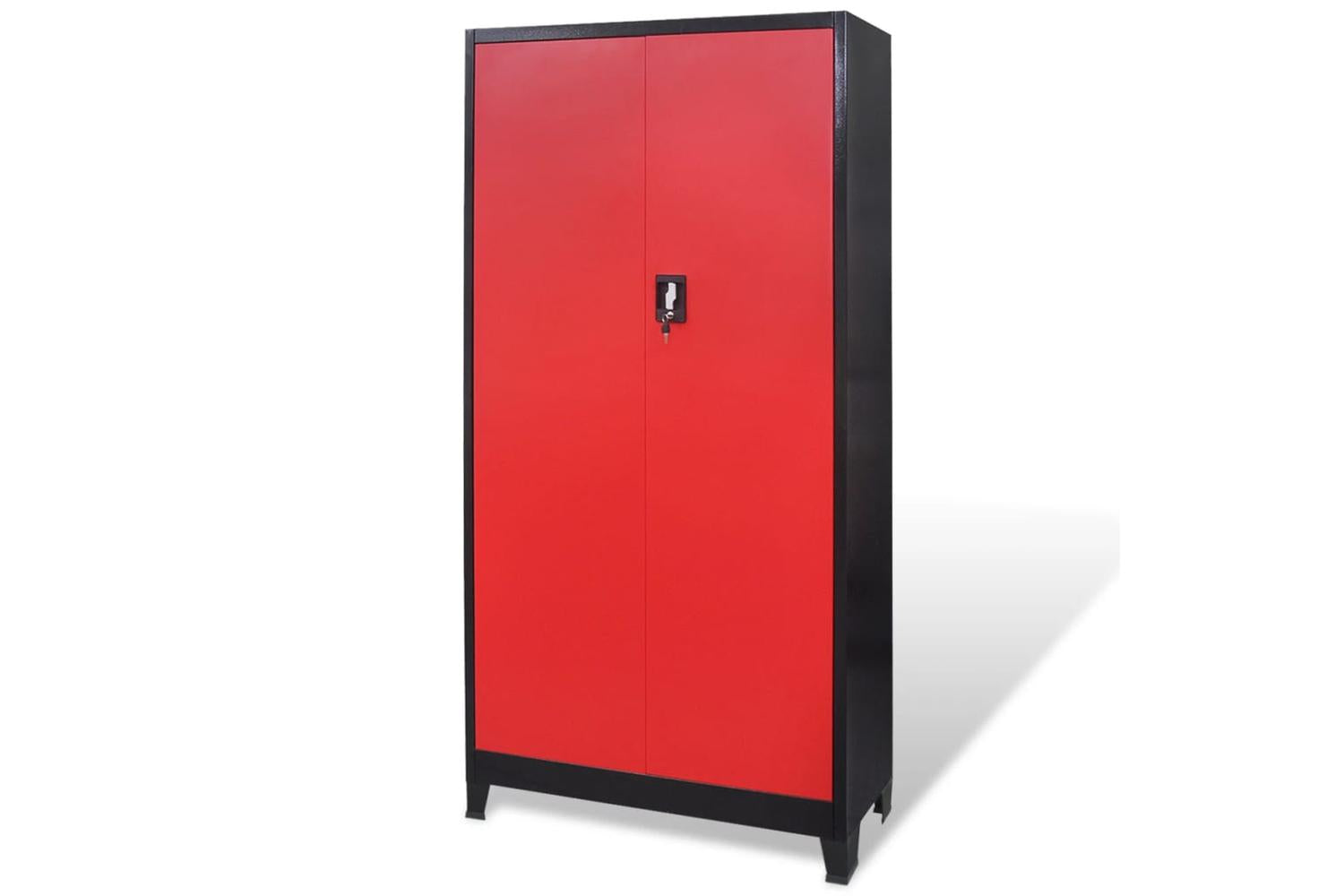 vidaXL 3054555 Tool Cabinet With Tool Chest Steel 90x40x180cm Red And Black-3