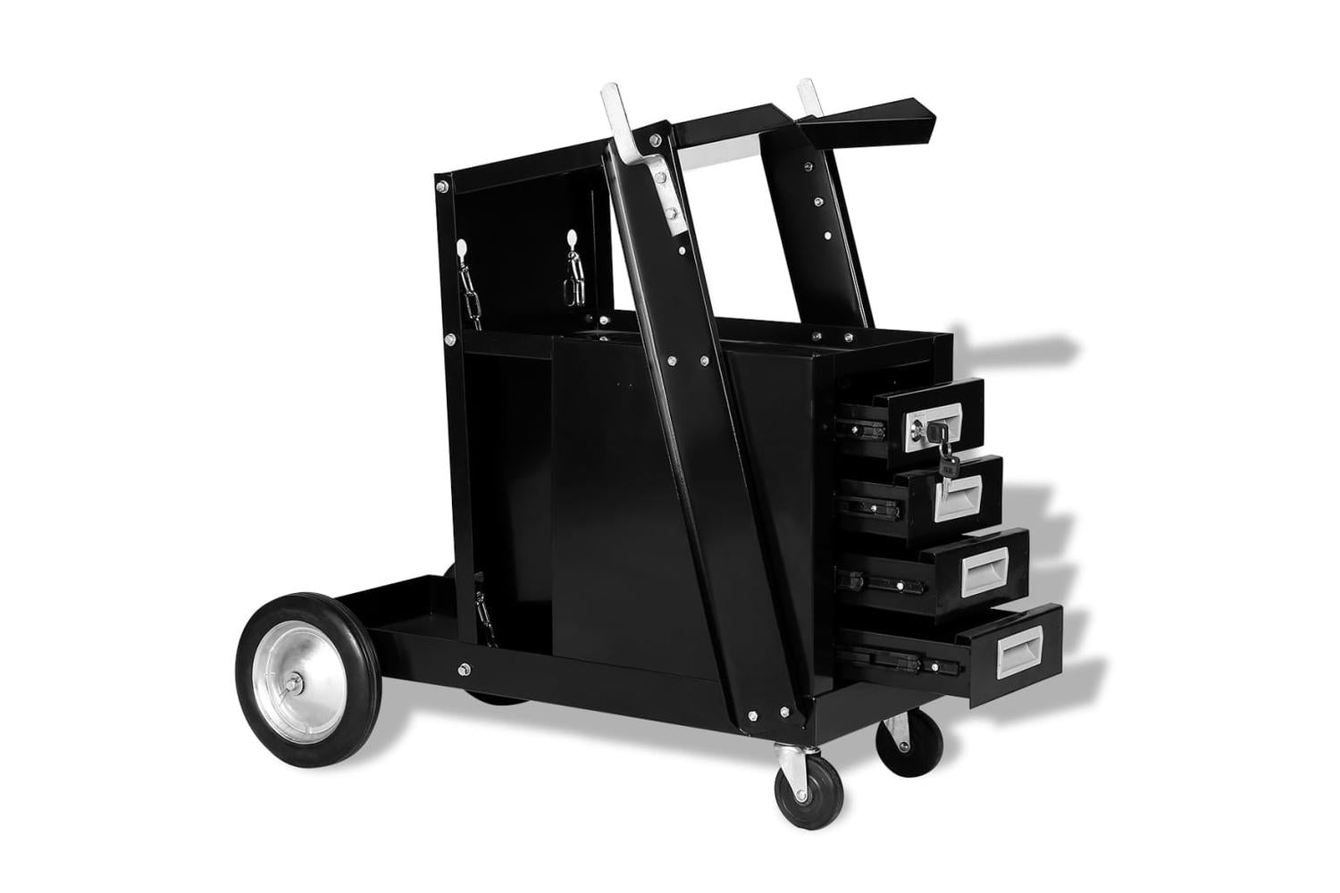 vidaXL 142363 Welding Cart with 4 Drawers | Black