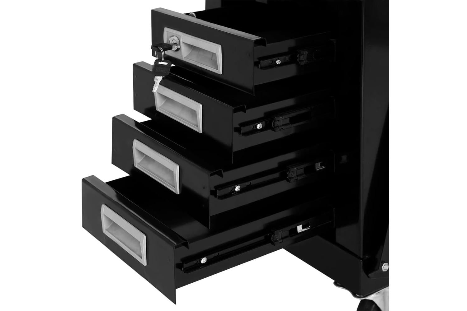 vidaXL 142363 Welding Cart with 4 Drawers | Black-4