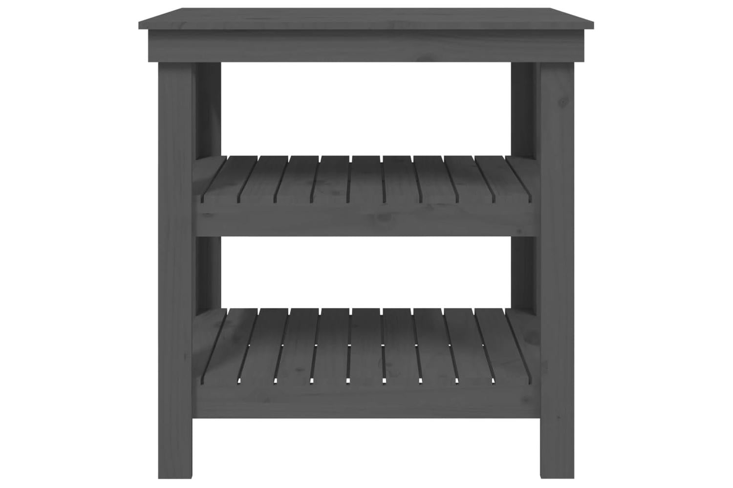 vidaXL 823641 Work Bench Grey 78.5x50x80cm Solid Wood Pine-5