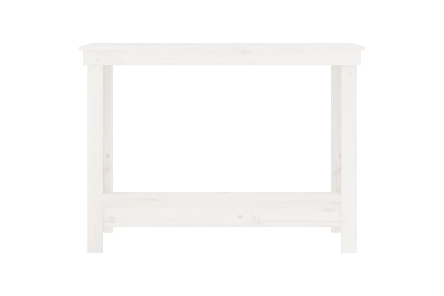 vidaXL 822502 Work Bench White 110x50x80cm Solid Wood Pine-5
