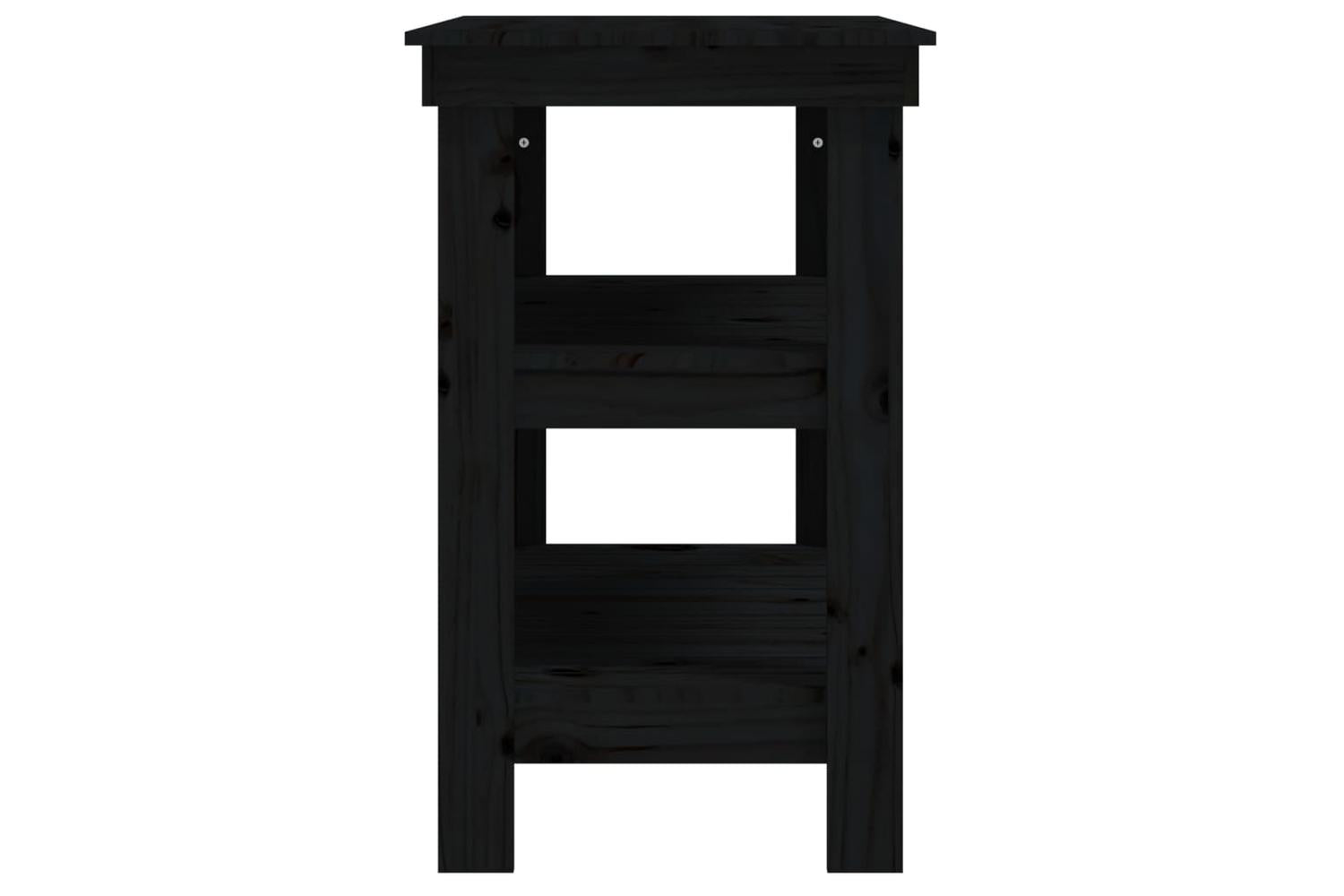vidaXL 823643 Work Bench Black 78.5x50x80cm Solid Wood Pine-6