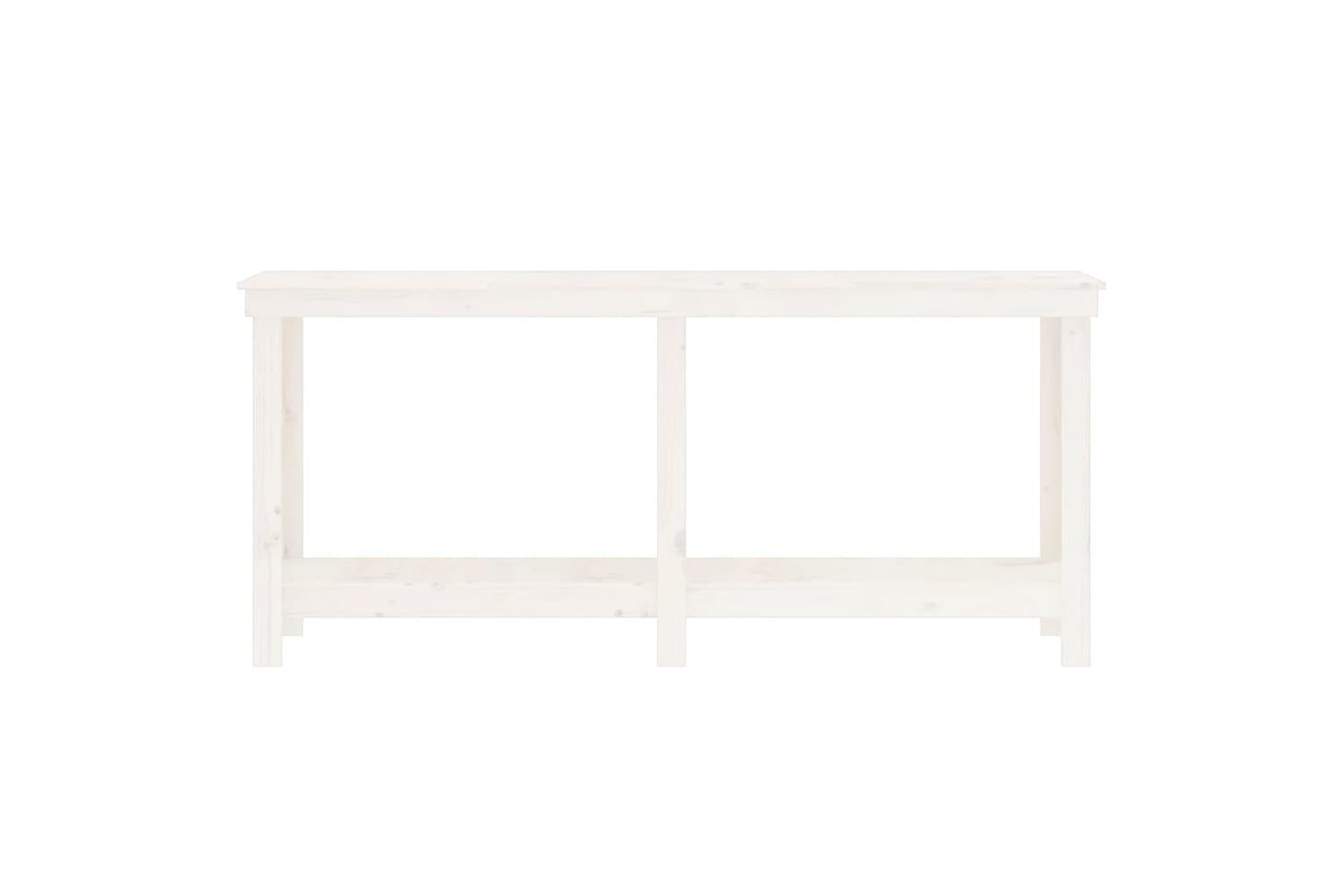 vidaXL 822512 Work Bench White 180x50x80cm Solid Wood Pine-5