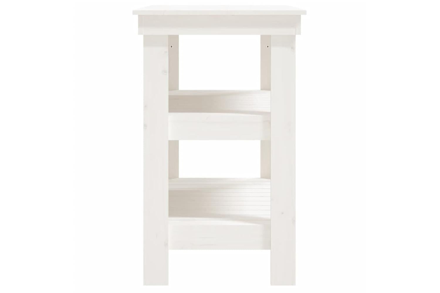 vidaXL 823640 Work Bench White 78.5x50x80cm Solid Wood Pine-6