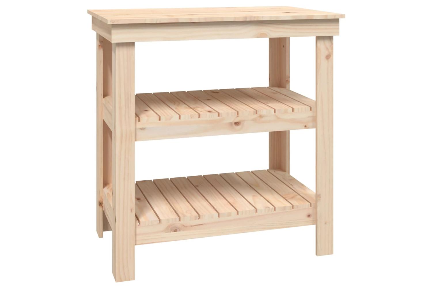 VidaXL 823639 Work Bench 78.5x50x80cm Solid Wood Pine-2
