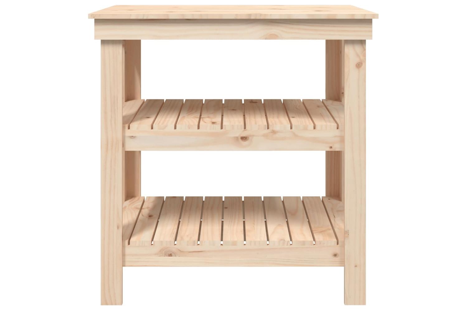 VidaXL 823639 Work Bench 78.5x50x80cm Solid Wood Pine-5