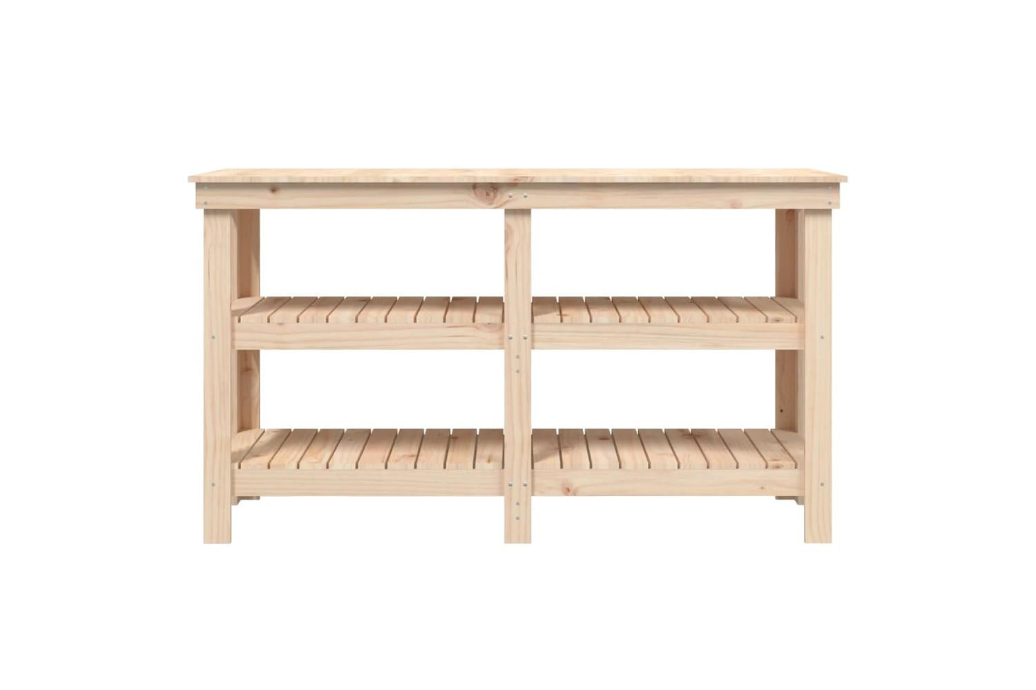 vidaXL 823649 Work Bench 142.5x50x80cm Solid Wood Pine-5