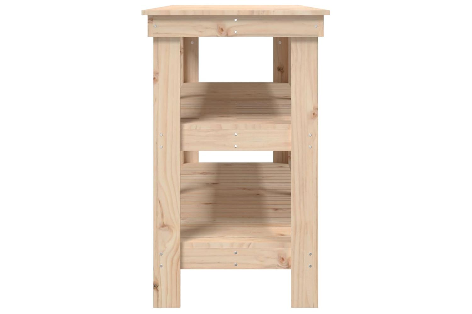 vidaXL 823649 Work Bench 142.5x50x80cm Solid Wood Pine-6