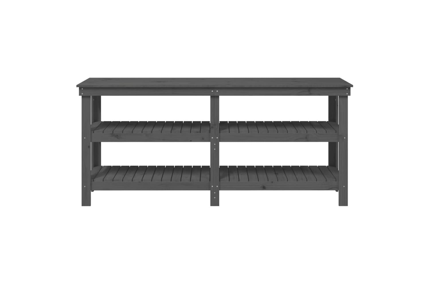 vidaXL 823656 Work Bench Grey 181x50x80cm Solid Wood Pine-5