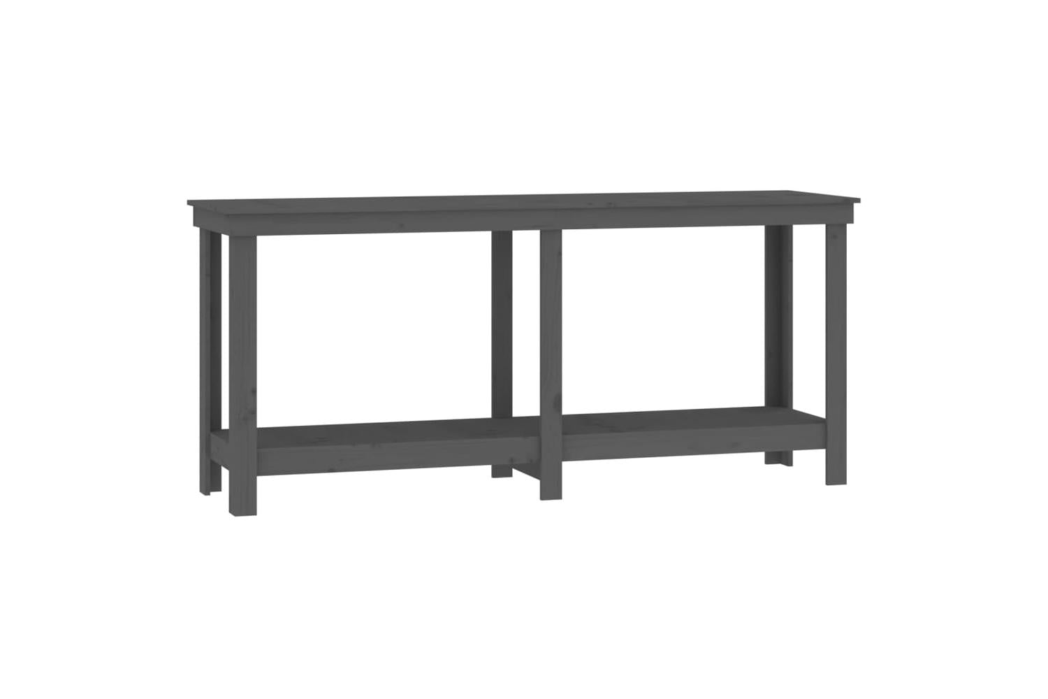 vidaXL 822513 Work Bench Grey 180x50x80cm Solid Wood Pine-2