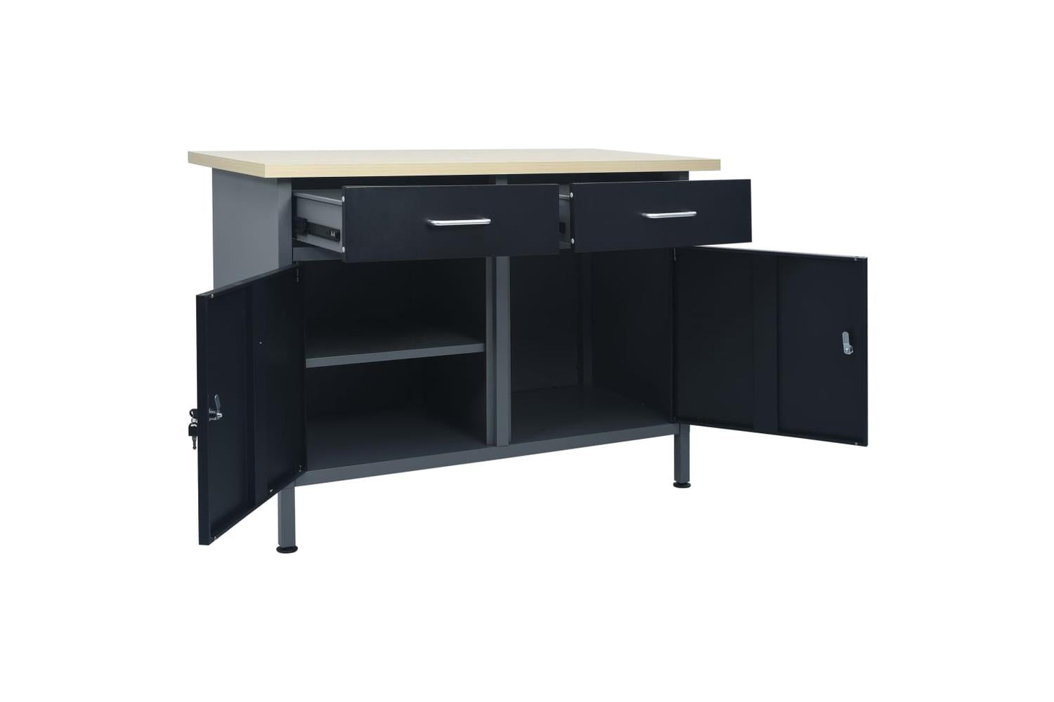vidaXL 145346 Work Bench | Black-5