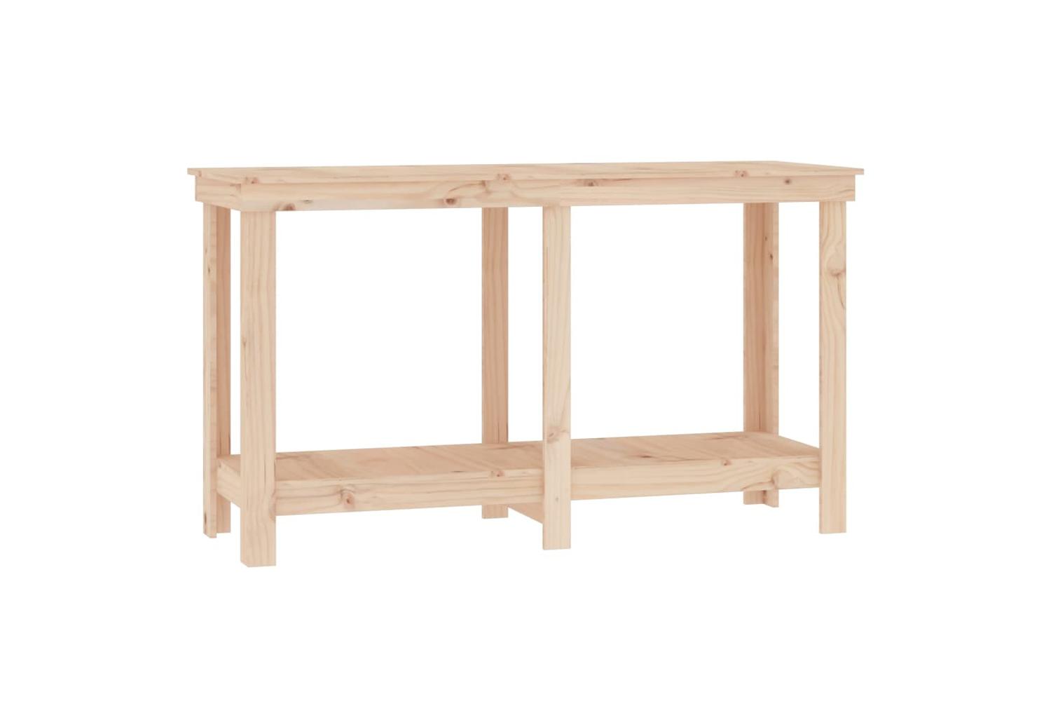 vidaXL 822506 Work Bench 140x50x80cm Solid Wood Pine-2