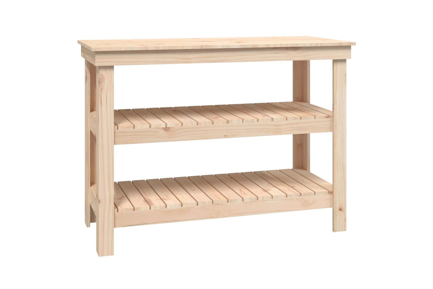 vidaXL 823644 Work Bench 110.5x50x80cm Solid Wood Pine-2