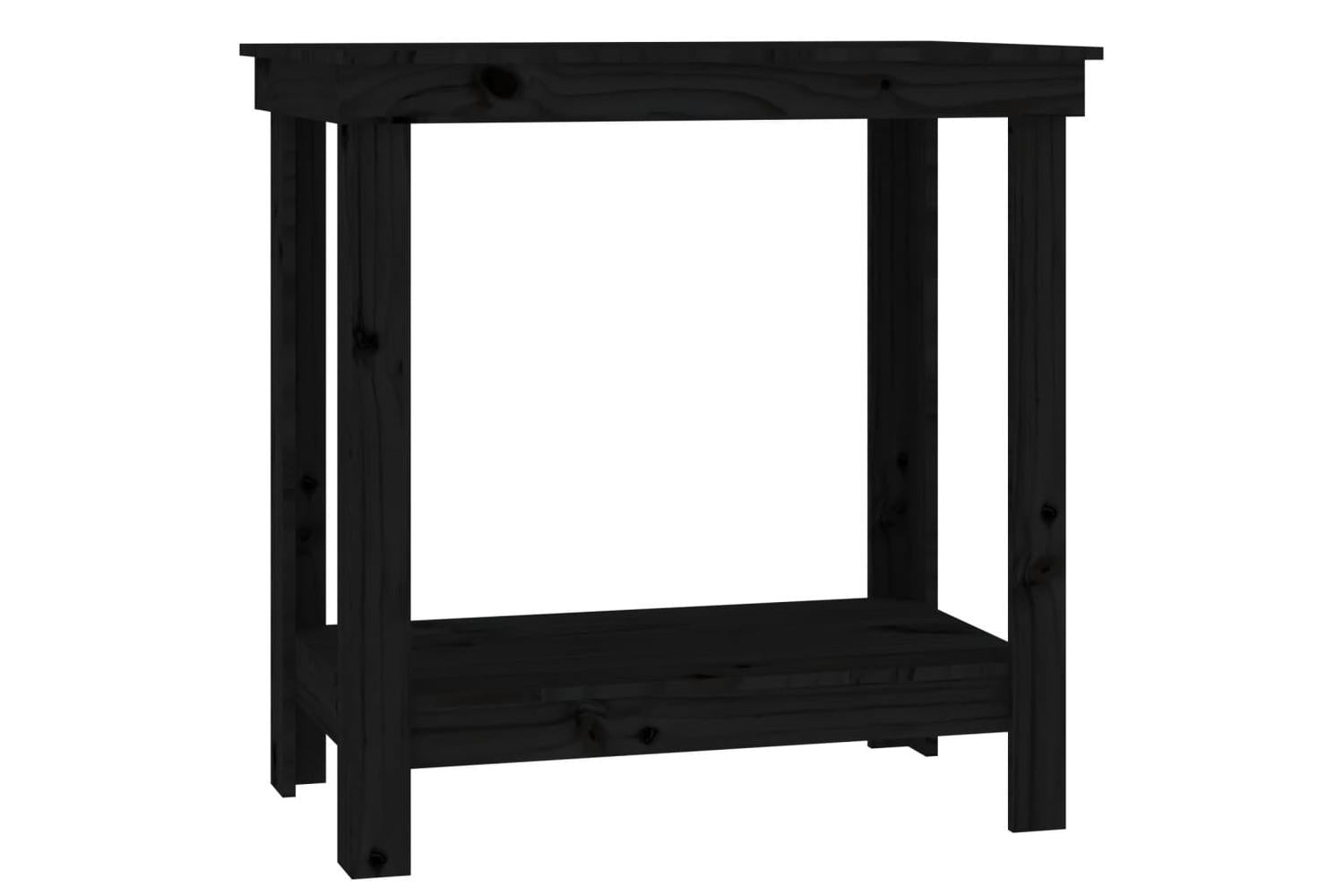 vidaXL 822500 Work Bench Black 80x50x80cm Solid Wood Pine-2