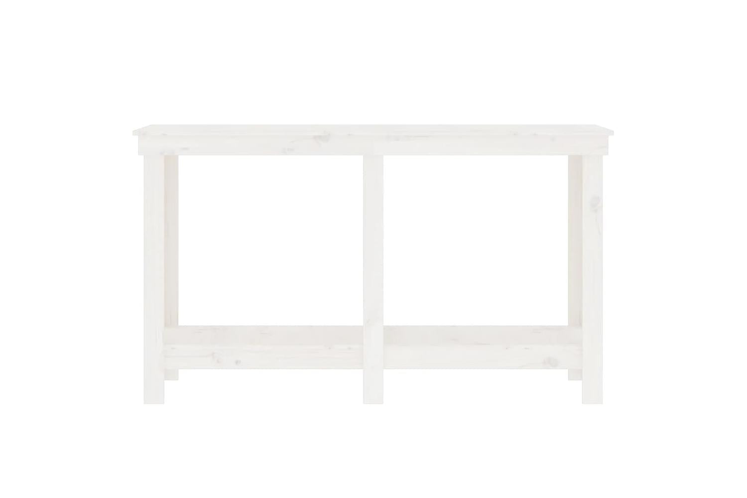 vidaXL 822507 Work Bench White 140x50x80cm Solid Wood Pine-5