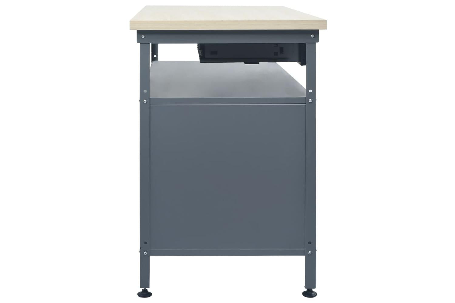 vidaXL 145345 Workbench Black 120x60x85cm Steel-3