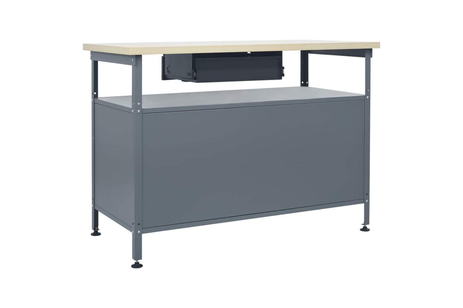 vidaXL 145345 Workbench Black 120x60x85cm Steel-4