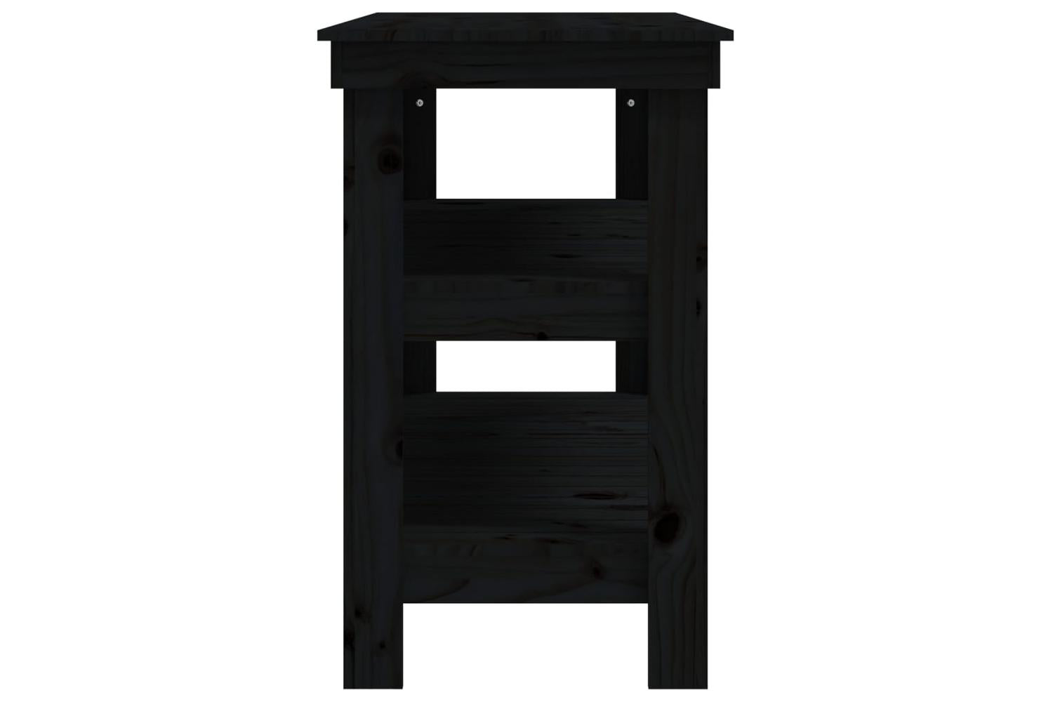 vidaXL 823648 Work Bench Black 110.5x50x80cm Solid Wood Pine-6