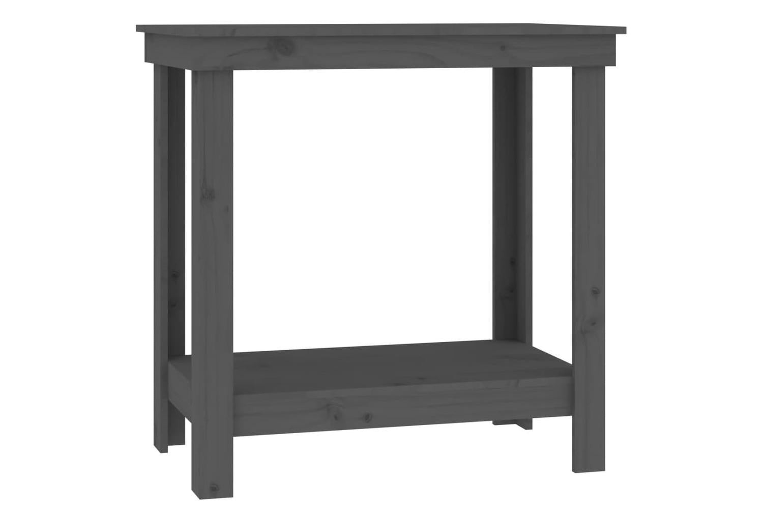 vidaXL 822498 Work Bench Grey 80x50x80cm Solid Wood Pine-2