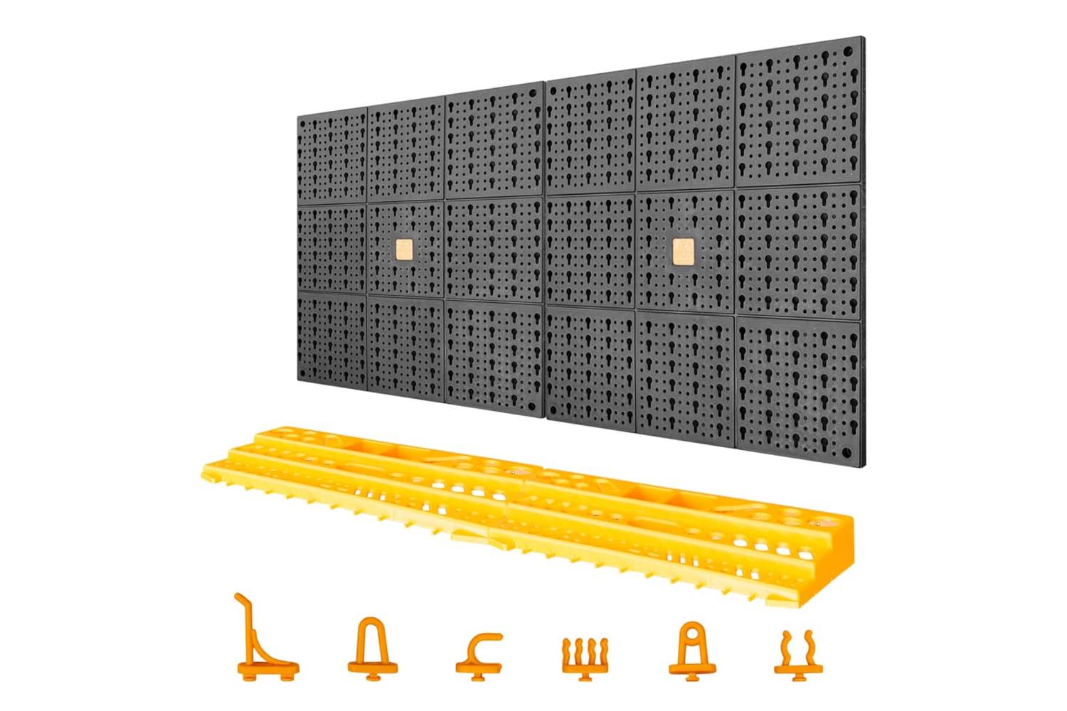 vidaXL 151833 Tool Wall 500x1000mm 50 Hooks Pp-3