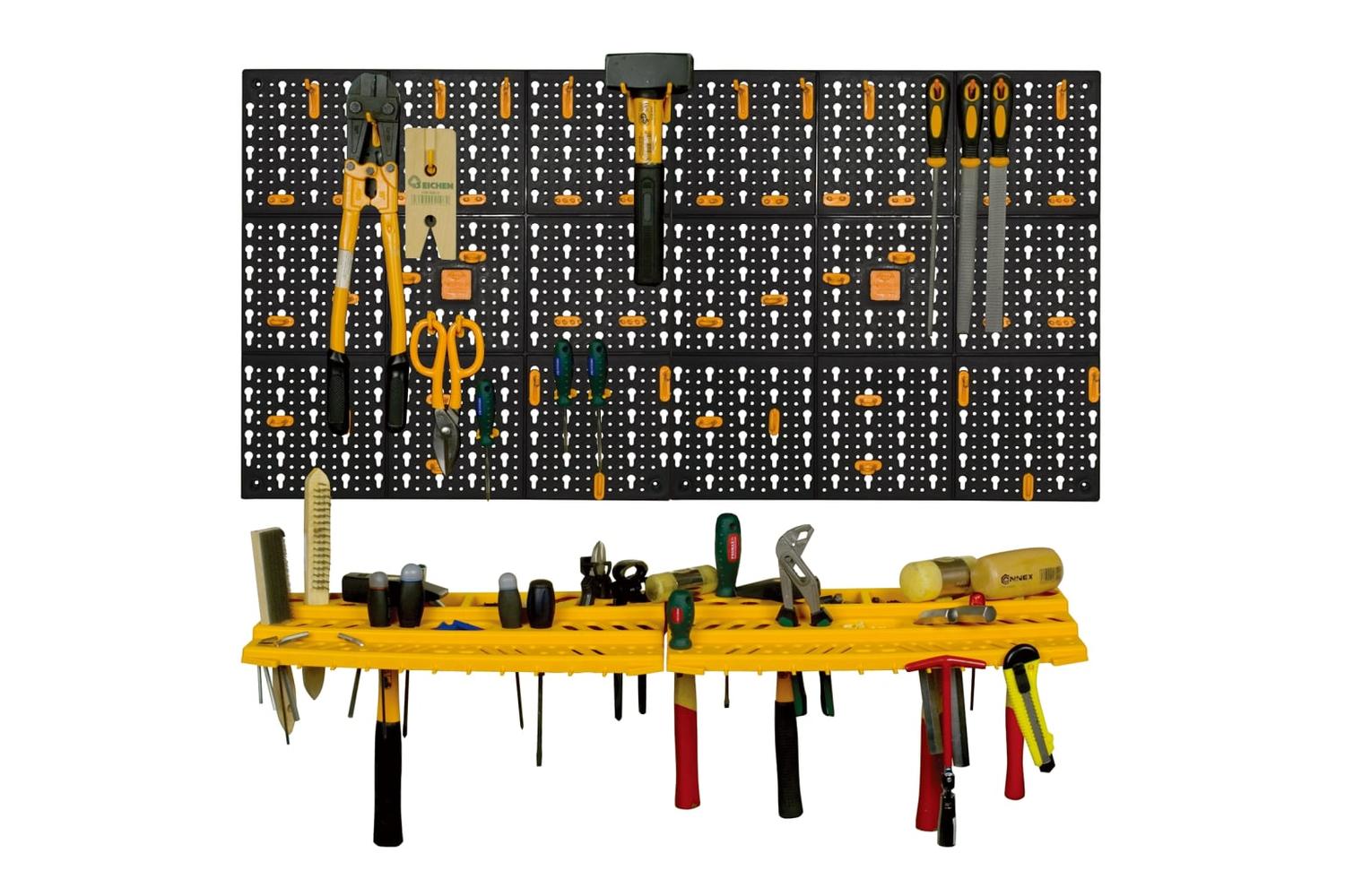 vidaXL 151833 Tool Wall 500x1000mm 50 Hooks Pp-5