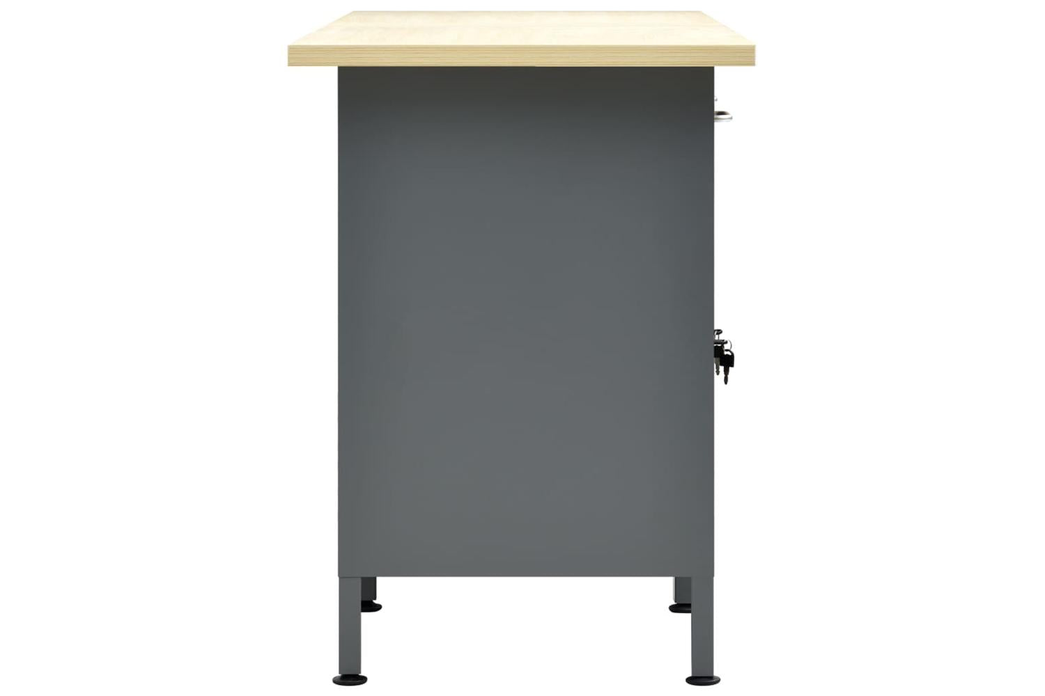 vidaXL Workbench Black 160x60x85cm Steel-4