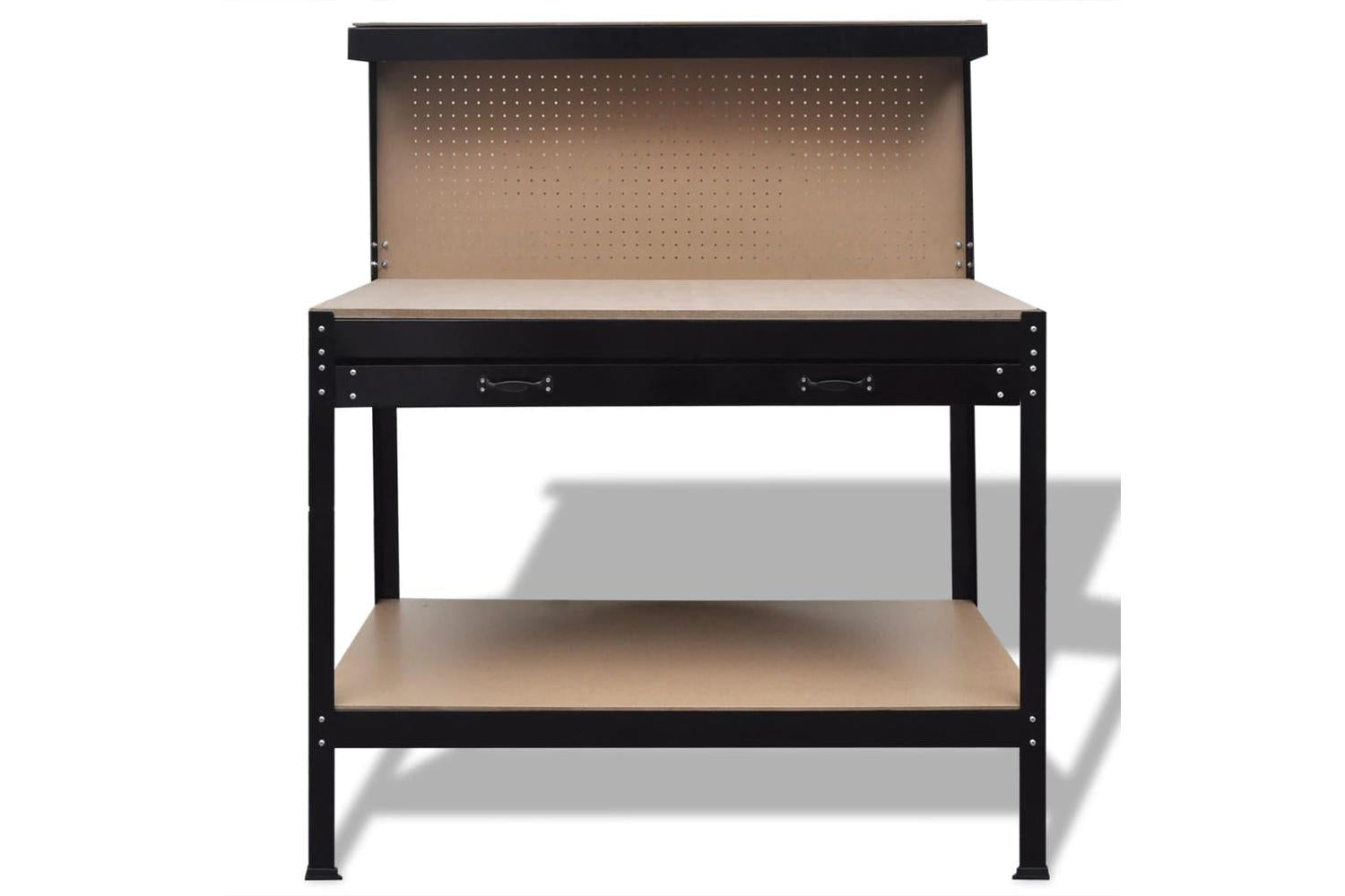 Vidaxl 141769 Workbench With Pegboard And Drawer-3