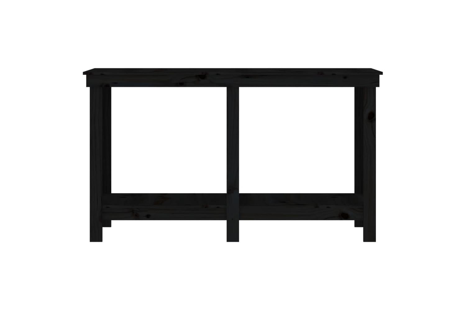 vidaXL 822510 Work Bench Black 140x50x80cm Solid Wood Pine-5