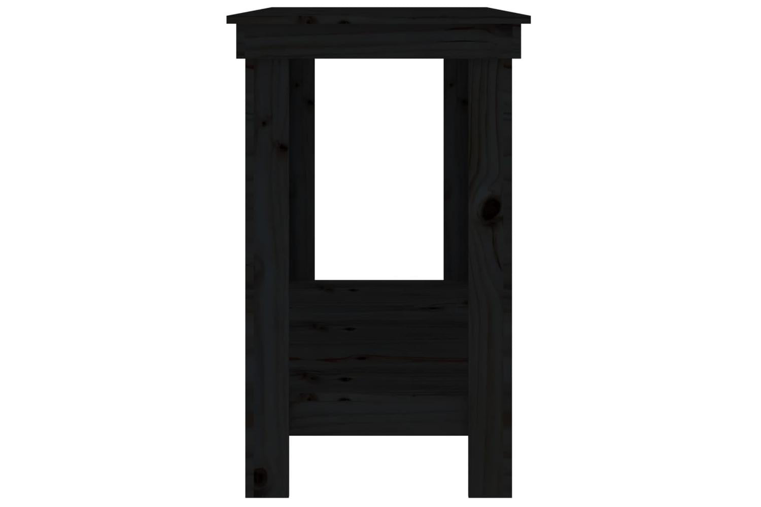 vidaXL 822510 Work Bench Black 140x50x80cm Solid Wood Pine-6