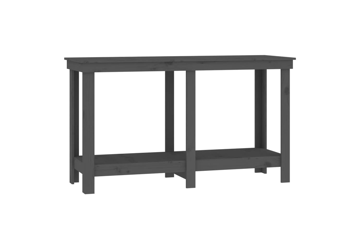 vidaXL 822508 Work Bench Grey 140x50x80cm Solid Wood Pine-2