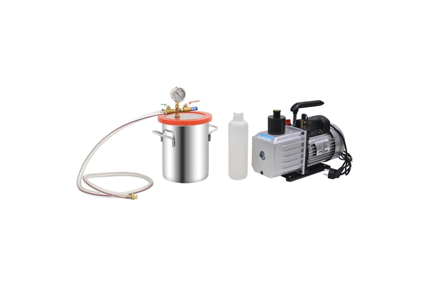 Vidaxl 3100541 Vacuum Chamber With 2-stage Pump 5.5 L