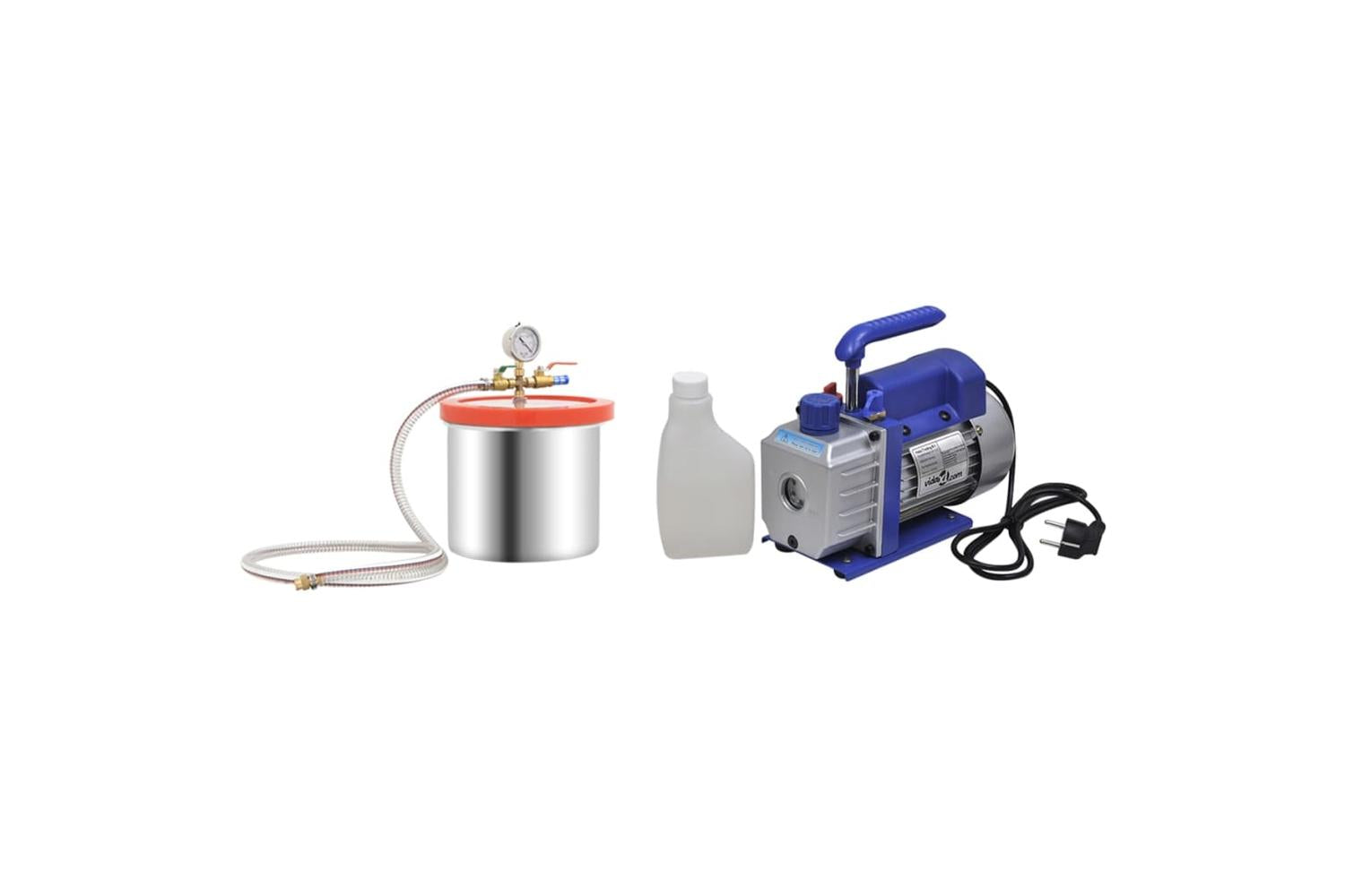 Vidaxl 3100545 Vacuum Chamber With Single-stage Pump 7.4 L