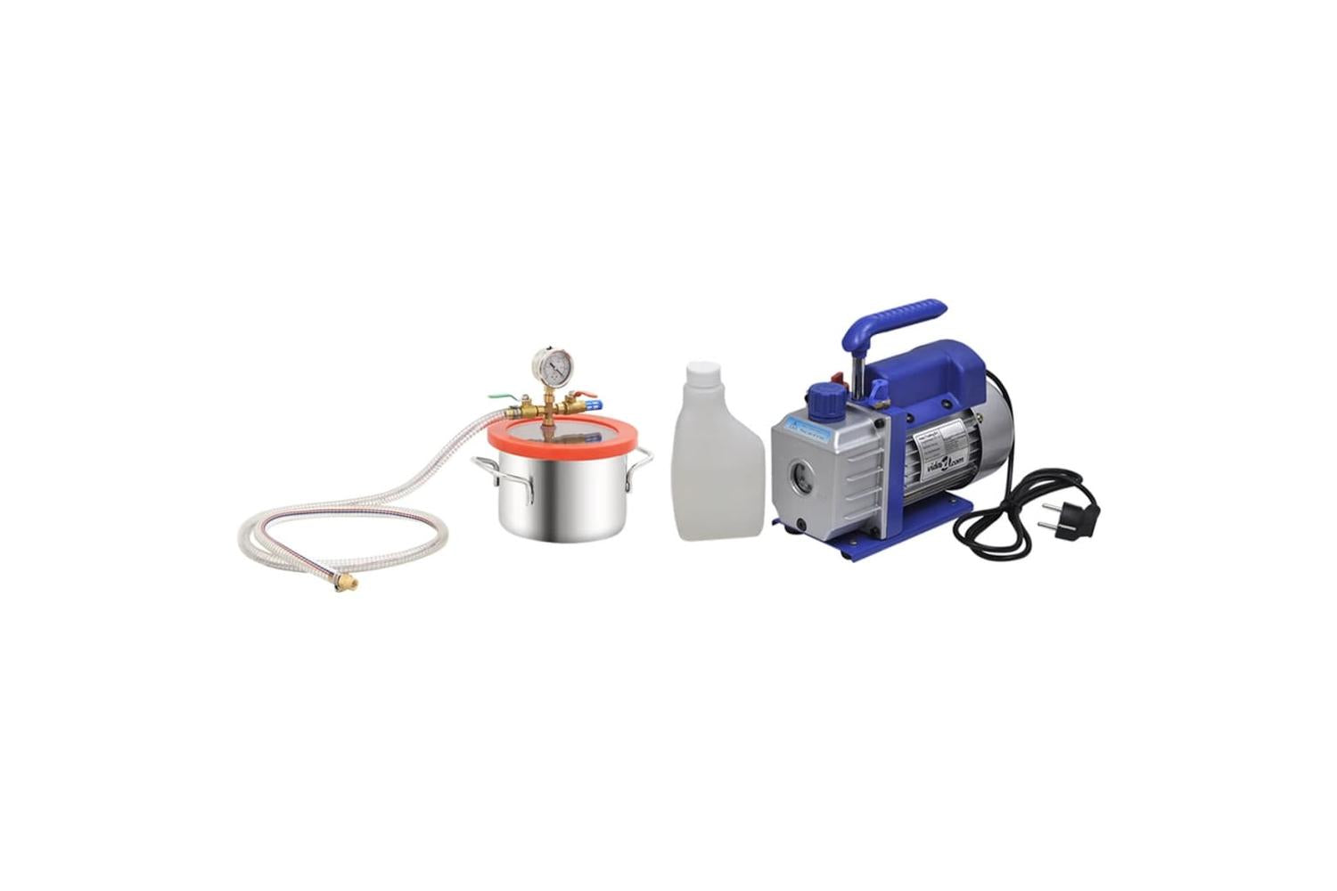 Vidaxl 3100543 Vacuum Chamber With Single-stage Pump 3.7 L