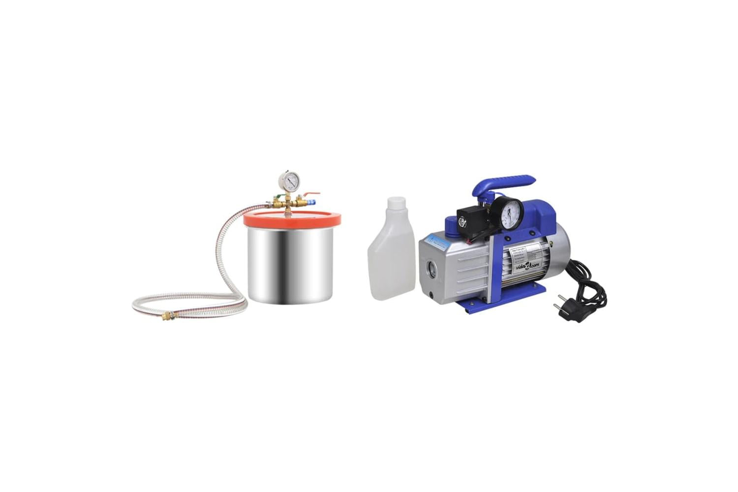 Vidaxl 3100548 Vacuum Chamber With Single-stage Pump 7.4 L